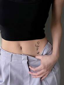 紋身貼紙套件，3 張蝴蝶和花卉圖案臨時紋身女士，紋身貼紙成人，逼真紋身蝴蝶，適合女士和女孩