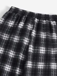 SHEIN EZwear 格紋彈性腰帶衛褲