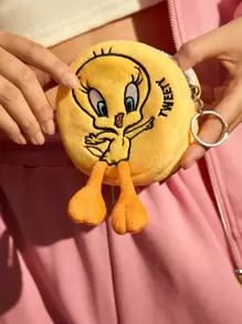 LOONEY TUNES X SHEIN Cartoon Duck Design Coin Purse - Yellow - View 8