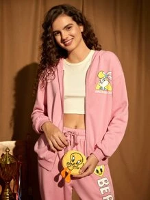 LOONEY TUNES X SHEIN Cartoon Duck Design Coin Purse - Yellow - View 4