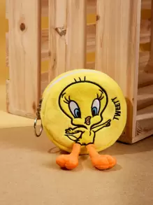 LOONEY TUNES X SHEIN Cartoon Duck Design Coin Purse - Yellow - View 7