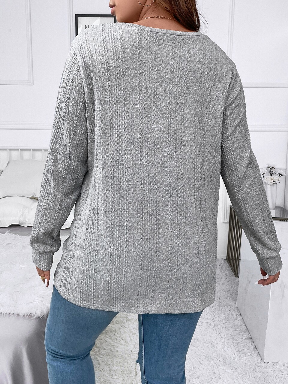 Plus Surplice Neck Tee