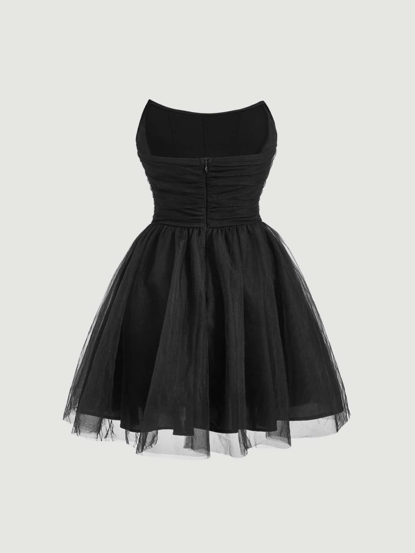 SHEIN MOD Vestido Tubo Tubo Malha - Preto - Visão 7