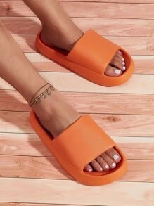 Chanclas banda única minimalista - Naranja - Ver 4