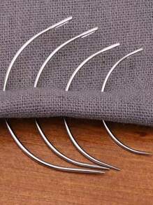 4入組不銹鋼曲綫針 - 白色 - 查看 1