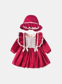 Neonati elegante uno vecchio festa di compleanno Abiti , autunno e inverno Abito principessa