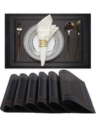 1 pieza Mantelito individual con patrón de rayas