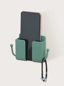 Wall Mounted Phone Holder - Dark Green - View 1