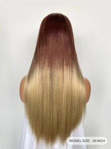 13*4*1 T型花邊長款直筒人造假髮 - 彩色 - 查看 3