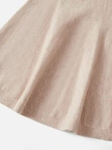 SHEIN Qutie Ribbed Knit Jumper & Knit Skirt - Apricot - View 4