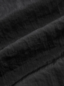 SHEIN ICON Drawstring Side Dual Pocket Cargo Skirt - Black - View 4