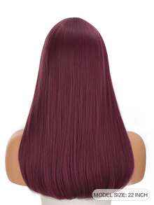 Peluca sintética largo recto con tupe - Color Lavanda - Ver 4