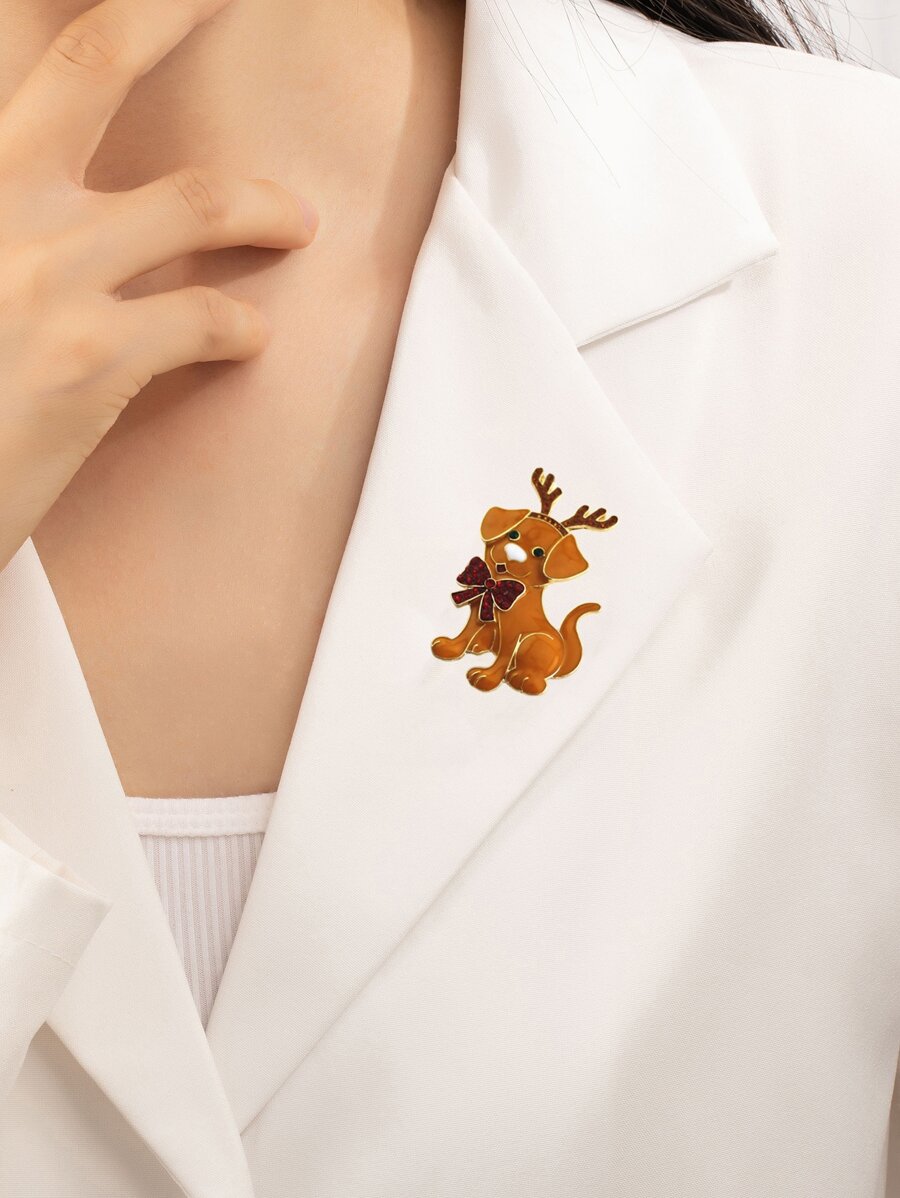 Broche perro de dibujos animados - Multicolor - Ver 1