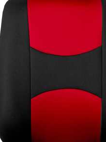 Red Fabric Car Seat Cover 9pcs/Set For 5-Seater - Multicolor - View 2