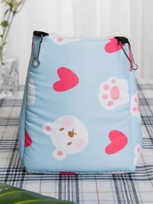 1pc Cartoon Bear & Heart Pattern Pet Bed - Multicolor - View 2