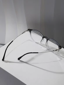 Gafas de diseño de moda para mujer con marco redondo - Negro - Ver 3