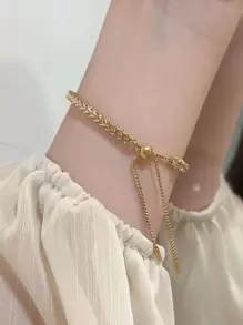 Chuỗi đeo tay tối giản - Vàng - Xem 1