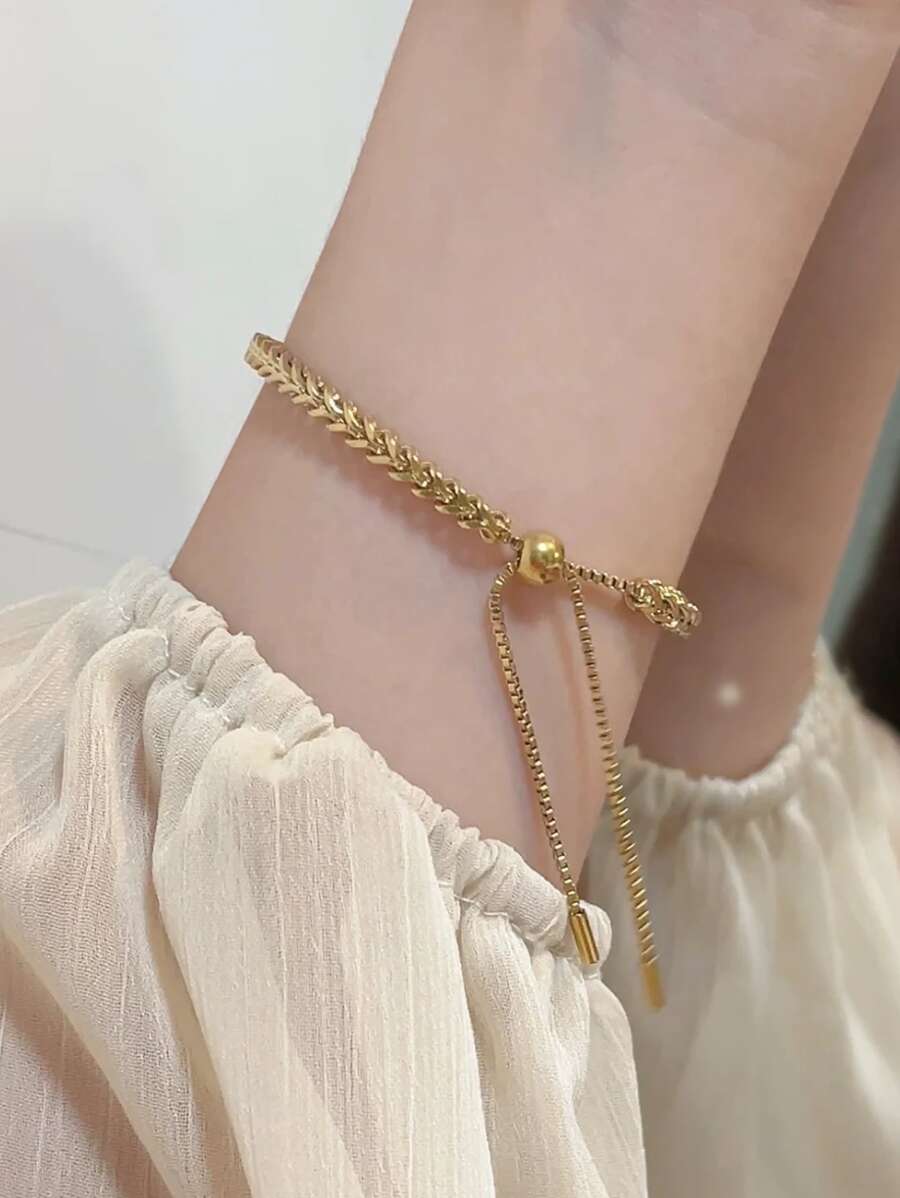 Chuỗi đeo tay tối giản - Vàng - Xem 1