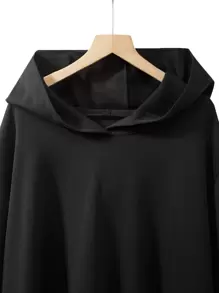 Plus Size Two Tone Fringe Trim Drop Shoulder Sweatshirt - Multicolor - View 3