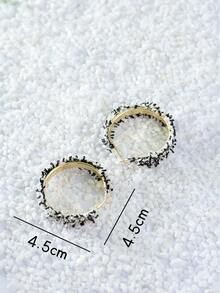 Raw Trim Hoop Earrings - Multicolor - View 5