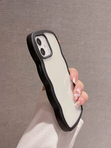 Ốp Điện Thoại Macaron Sáng Tạo & Đơn Giản, Trong Suốt, Vỏ Mềm, Tương Thích Với Iphone 15/15 Pro Max/15 Pro/15 Plus/11/12/13/14 Pro Max/xs/xr/11 Pro/11 Pro Max/12 Pro /12 Pro Max/13 Pro/13 Pro Max/14 Pro/14 Pro Max/14 Plus/7 Plus/8 Plus/se2 - màu đen - Xem 4