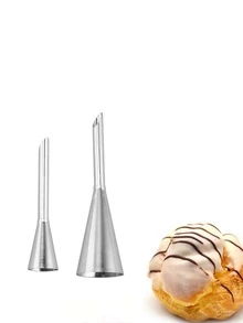 2pcs Stainless Steel Piping Nozzle - Silver - View 3