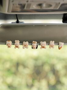7pcs Cartoon Bear & Rabbit Design Car Ornament - Multicolor - View 2
