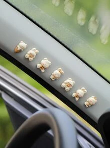 7pcs Cartoon Bear & Rabbit Design Car Ornament - Multicolor - View 3