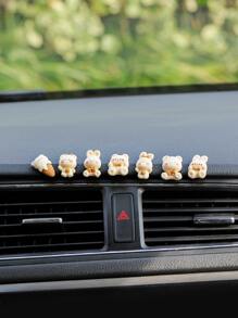 7pcs Cartoon Bear & Rabbit Design Car Ornament - Multicolor - View 4