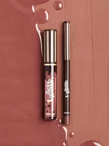 Willy wonka | SHEGLAM Cocoa Kiss 唇膏二合一-Cookies N' Milk 棕色液體唇膏 品牌 美容 化妝 化妝品 適合女性與女孩 完美搭配冬季春季 Y2K 時尚 流行 生日禮物 假期 派對準備就緒 最佳顏色 - Cookies N' Milk - 查看 4