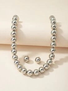 3pcs Bead Decor Jewelry Set