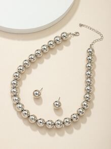 3pcs Bead Decor Jewelry Set