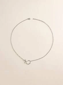 Arabic Charm Necklace - Silver - View 1