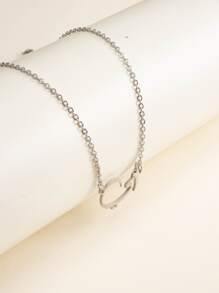 Arabic Charm Necklace - Silver - View 2