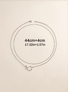 Arabic Charm Necklace - Silver - View 4