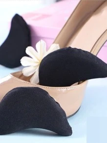 1pair Solid Shoe Toe Plug - Black - View 3