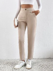 SHEIN Essnce High Waist Tapered Pants