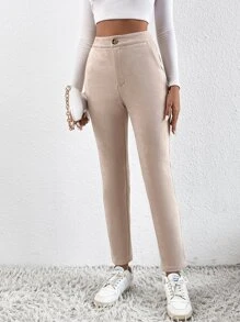 SHEIN Essnce High Waist Tapered Pants