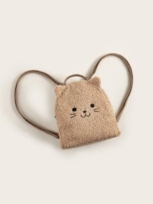 女孩卡通設計後背包 - 卡其色 - 查看 6