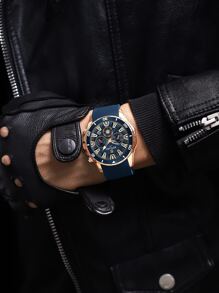 REWARD VIP New Design Watch for Men Fashion Quartz Wrist Watch Waterproof Chronograph Luminous Sport Wristwatch - Blue - View 3