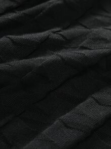 Manfinity Homme 男士高領素色套頭毛衣 - 黑色 - 查看 5