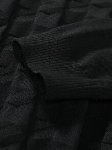 Manfinity Homme 男士高領素色套頭毛衣 - 黑色 - 查看 6