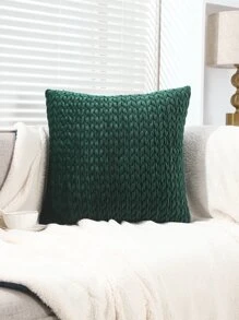 1入組幾何刺繡天鵝絨枕套帶滾邊 - 墨綠色 - 查看 5