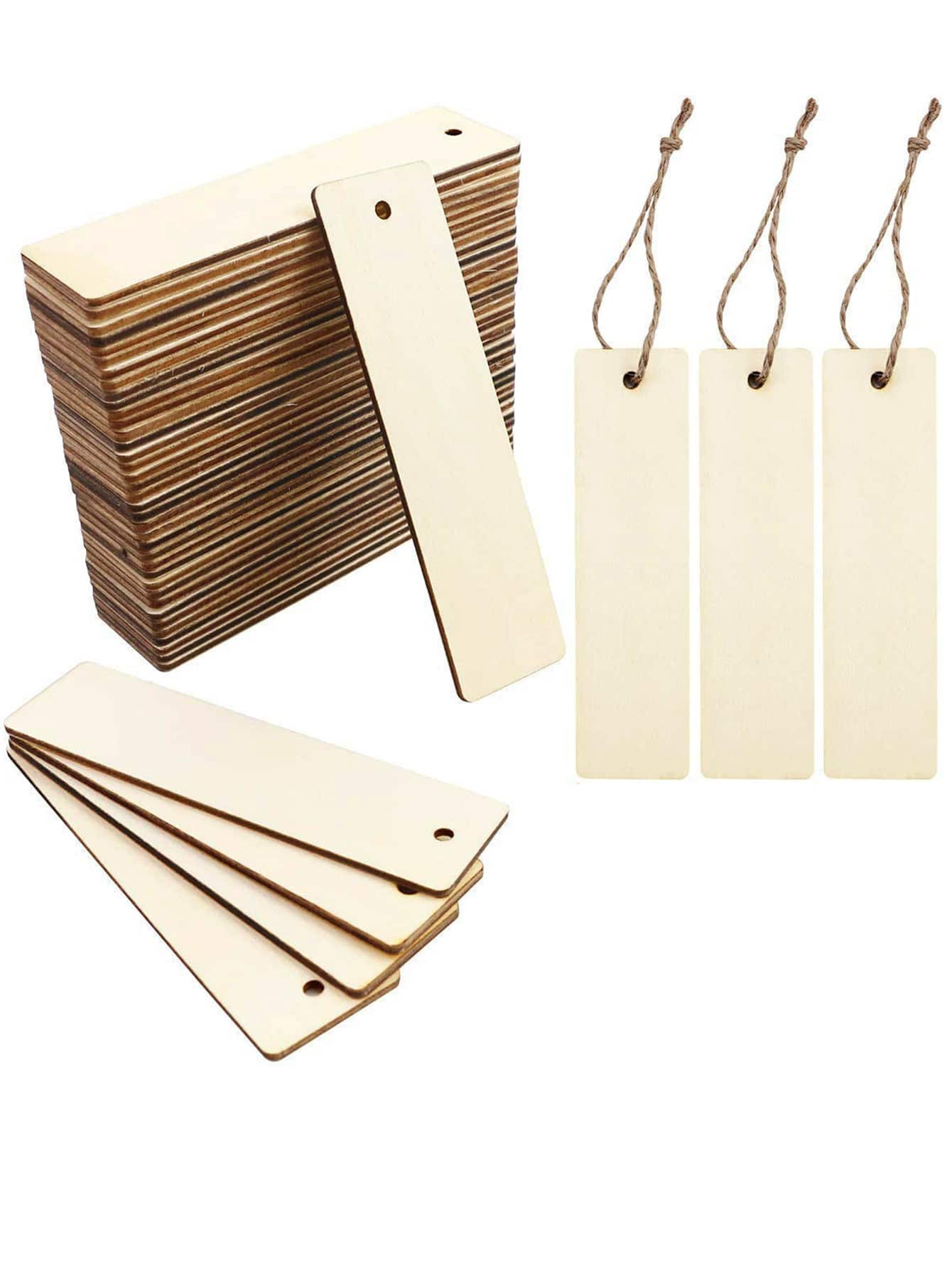 5 cái đánh dấu tự làm bằng gỗ - Nhiều màu - Xem 1