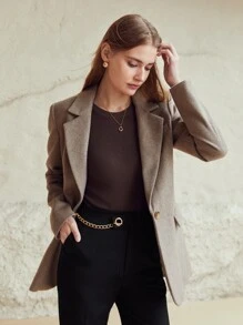 MOTF PREMIUM CASHMERE-MIX SLINKY Jumper - Chocolate Brown - View 4