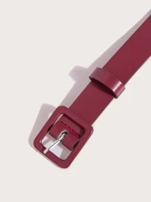 Cinturón con hebilla cuadrada, para verano, escuela, otoño, Halloween - Burdeos - Ver 3