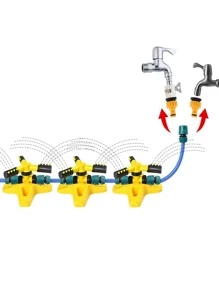 2入組可調節澆水噴嘴，室外用簡單塑料雙色花園噴頭 - 彩色 - 查看 6