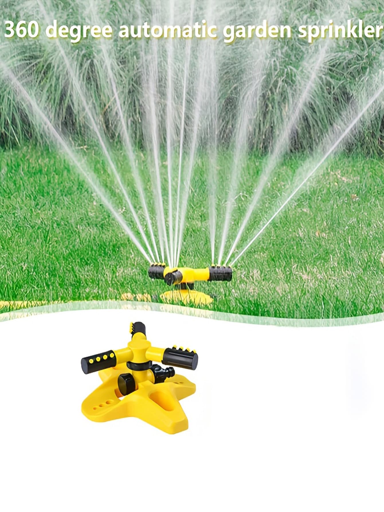 2入組可調節澆水噴嘴，室外用簡單塑料雙色花園噴頭 - 彩色 - 查看 1