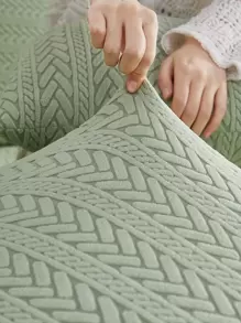 1pc Plain Design Sofa Seat Cover - Green - View 6