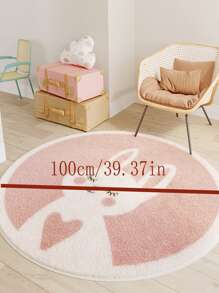 1入組卡通動物圖案地毯 - 彩色 - 查看 3